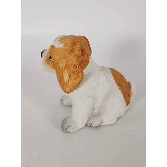 VNTG Homco Charles Cavalier Spaniel  Puppy Dog Figurine #1407 Porcelain 3" - Picture 3 of 10